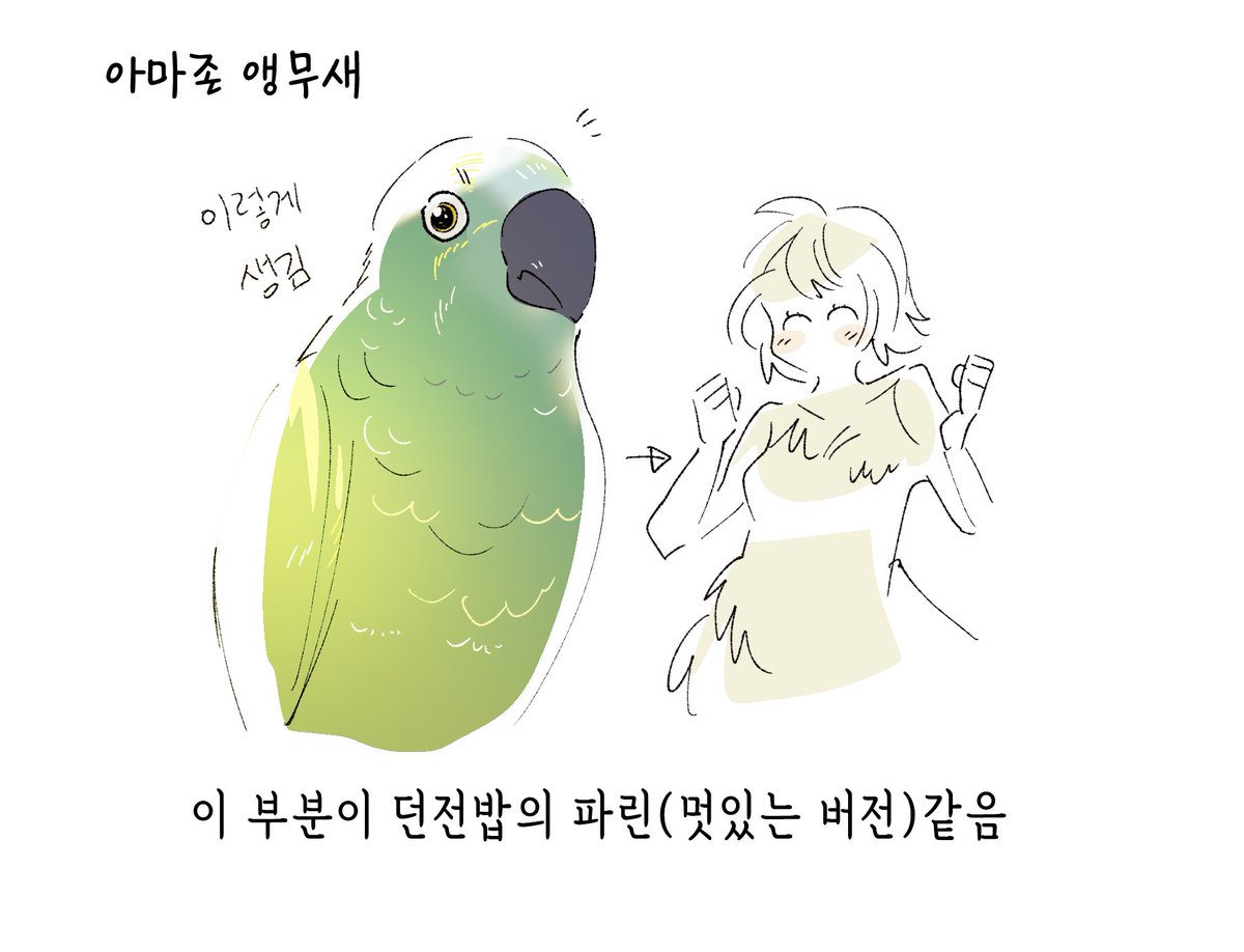 manhwa_c's tweet photo. 앵무새 그림이라 이쪽으로 https://t.co/zJ8edFqW8O