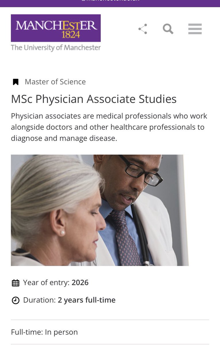 medicalmodelbri's tweet photo. A warning for those of you planning to start this PA course next month at @OfficialUoM 

DON’T DO IT ! 

You won’t become a medical professional 

You won’t be able to diagnose illnesses

You won’t be managing diseases 

You won’t be able to get a job as a PA at the end of it https://t.co/yfsniEy6R5