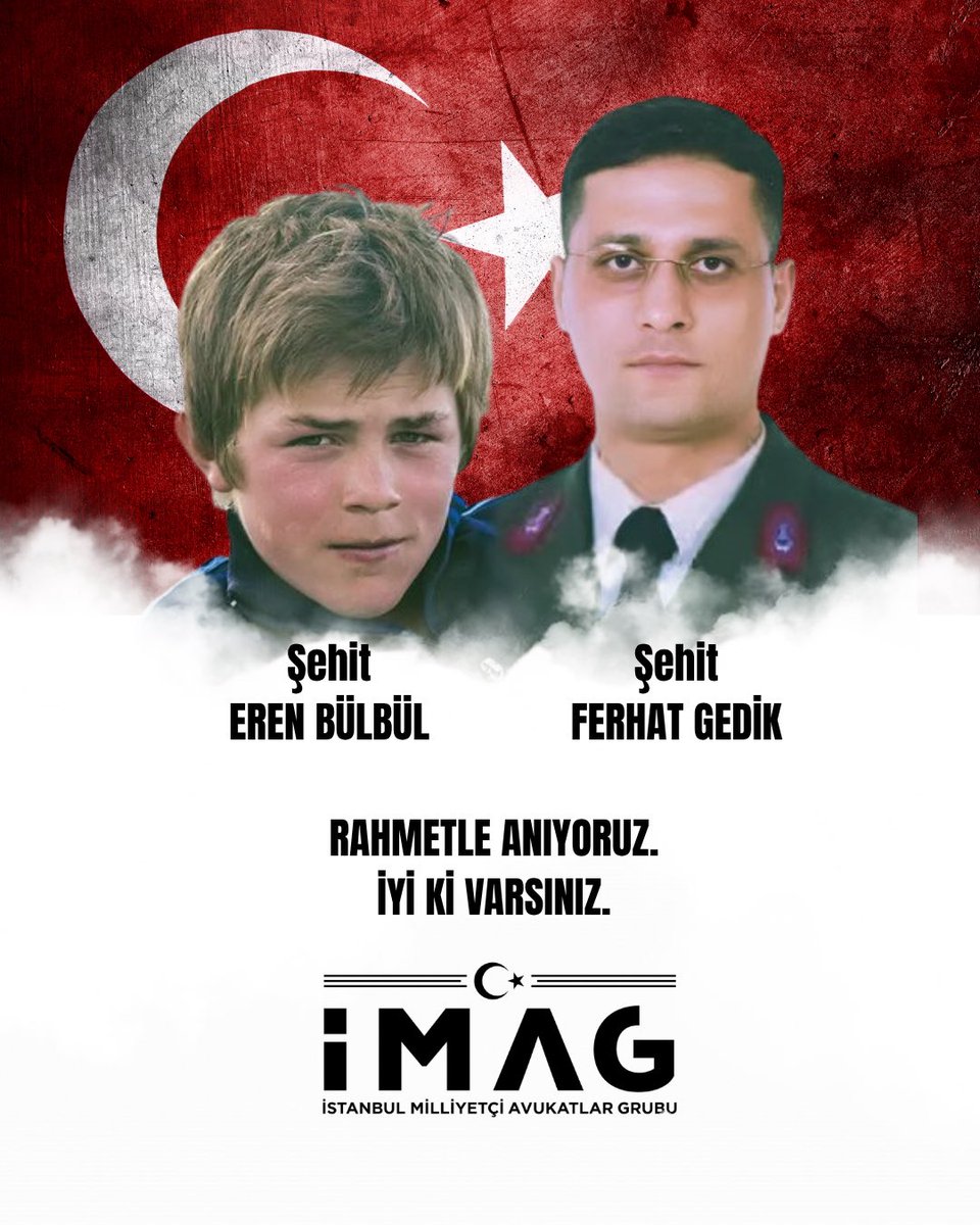 ist_mag's tweet photo. Şehit Eren Bülbül ve Şehit Astsubay Ferhat Gedik’i şehadetlerinin 9. yılında rahmetle anıyoruz. https://t.co/LyPK0rRN1y