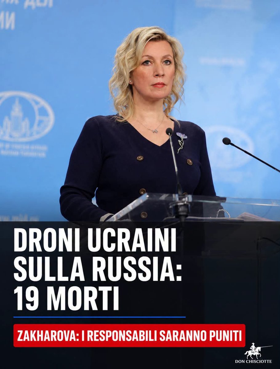 itsmeback_'s tweet photo. 🇷🇺🇺🇦 DRONI UCRAINI SU BELGOROD E TATARSTAN:
19 MORTI.
ZAKHAROVA: «IL SILENZIO SARÀ COMPLICITÀ»

#Russia #ukraine #NATO #UE

🔴 In meno di 36 ore, due attacchi con droni ucraini sul territorio russo hanno provocato 19 morti e decine di feriti.

Nella notte tra l’8 e il 9 agosto, la città di Belgorod è stata colpita da una massiccia incursione. Secondo il comunicato diffuso dal ministero degli Esteri russo, sei civili sono rimasti uccisi e 27 feriti, tra i quali due bambini di quattro e nove anni.

Circa trenta edifici residenziali, strutture pubbliche e attività commerciali sarebbero stati danneggiati, insieme a oltre trenta veicoli. Il bilancio delle sei vittime è stato riportato anche da Reuters.

⚡ La mattina del 10 agosto i droni hanno raggiunto Nizhnekamsk, in Tatarstan, a più di mille chilometri dal confine ucraino.

Kiev ha confermato di aver preso di mira la raffineria TANECO, indicandola come un’infrastruttura energetica strategica. Ma uno dei droni ha colpito anche un dormitorio: nove delle tredici vittime si trovavano al suo interno. Tra i morti figurano un bambino e almeno sette cittadini uzbeki.

Il comunicato di Zakharova indica 39 feriti; Reuters riporta lo stesso dato, mentre un successivo aggiornamento raccolto da AP parla di oltre settanta persone ferite.

🗣️ La portavoce del ministero degli Esteri russo ha definito gli attacchi atti terroristici e ha dichiarato:

«Tutti i responsabili saranno identificati e affronteranno una severa punizione o una rappresaglia militare».

Il Comitato investigativo russo ha aperto due procedimenti per terrorismo. Zakharova ha inoltre chiesto una condanna da parte dei governi, delle organizzazioni internazionali e dei media, avvertendo che Mosca considererà il silenzio una forma di complicità.

Il linguaggio politico è quello di Mosca e come tale va attribuito. Le vittime, però, non sono propaganda.

Condannare i civili ucraini uccisi dagli attacchi russi e i civili russi uccisi dagli attacchi ucraini non significa essere equidistanti: significa conservare una misura umana.

Perché un bambino resta un bambino anche quando possiede il passaporto sbagliato per meritare l’indignazione occidentale.

🔎 FONTI

• Comunicazione ufficiale del ministero degli Esteri russo
• Reuters – attacco contro Belgorod
• Reuters – attacco contro Nizhnekamsk
• Associated Press – aggiornamento su Nizhnekamsk

✍️ Don Chisciotte