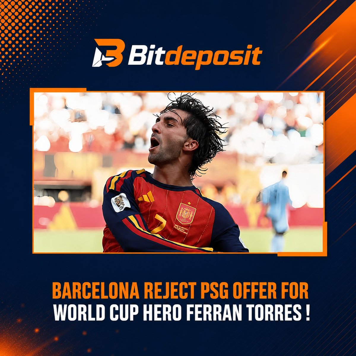 BitDeposit69's tweet photo. Barcelona reportedly rejected a €40M PSG offer for Ferran Torres. ⚽
The forward remains under contract until 2027 and is an important option under Hansi Flick. PSG's interest could make his future a major transfer story. 📷

#Bitdeposit #FerranTorres #Barcelona #PSG #Football https://t.co/vUHAN5oi9W