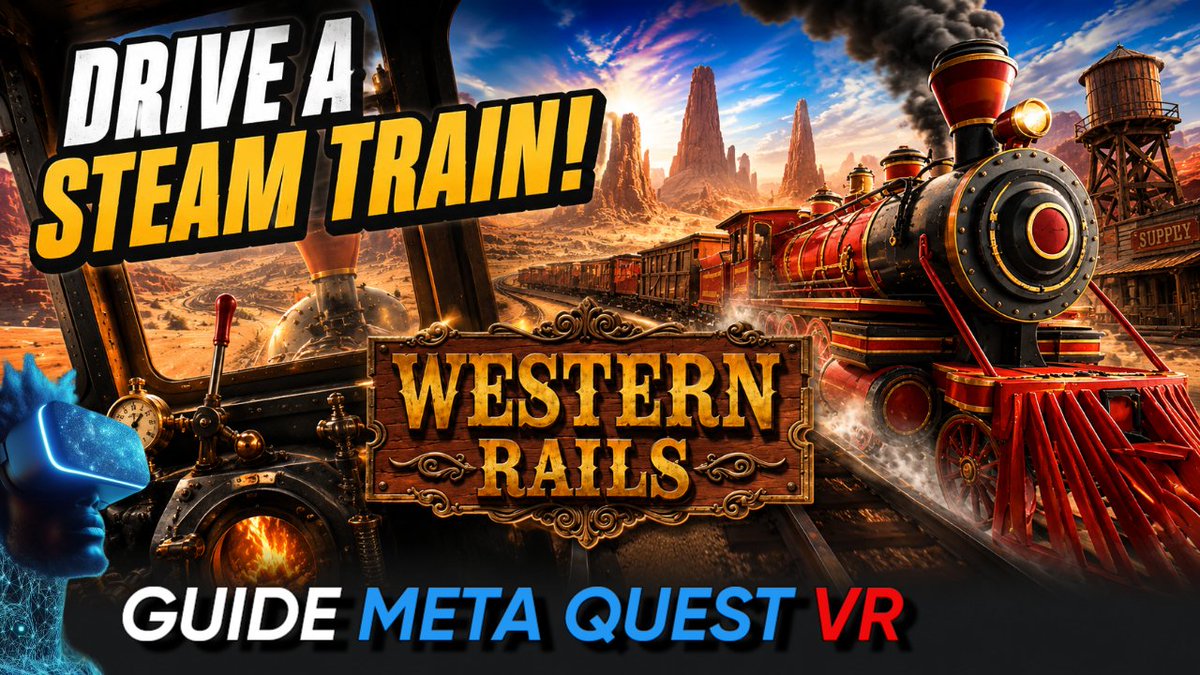 GUIDEMETAQUEST's tweet photo. Win 4 keys for WESTERN RAILS Meta Quest
CONTEST: https://t.co/nltRIXPIVF
VIDEO: https://t.co/9GJ7c5epF3
Results September, 6
#vr #mr #metaquest #quest2 #quest3 #free #giveaway #review #WesternRails #SteamTrain #TrainSimulator #SteamEngine #WildWest #SimulationGame #VRGaming https://t.co/j5pRbFs9mI