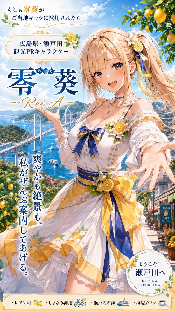 tosite_rinko's tweet photo. 【プロンプト配布】

もしも凛子が●●だったら？

最近温泉娘なるキャラクターを見て思いついたのですが、凛子さんがご当地キャラだったら誰だろうと思って、チャッピーにお願いしたら以下になりました♩

京都みたいですね✨
高飛車キャラは京都なのかな？🤣

せっかくなのでプロンプトを作りました♩
テスト的に私のオリキャラの零葵と庵菜も出してみました😆

良ければ使ってみてください♩

リプにプロンプト貼っておきます☺️
使い方は「ここに名前を入力」に自分のオリキャラの名前を入れて(2箇所あります)、使用するイラストを生成AIに添付してもらえたら。(chat GPT推奨)

キャッチコピーの台詞部分もキャラに合わせて変えたほうが良いかもです。