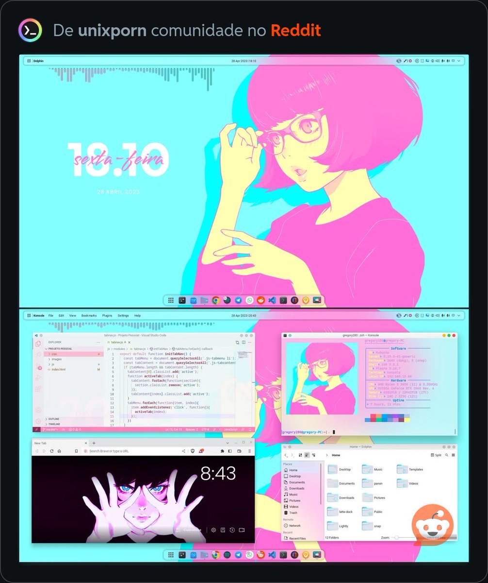 gregory_persona's tweet photo. @whdona Eu adorava meu ambiente kde. Pode personalizar era igual crack p mim. https://t.co/G4e6UOVCek