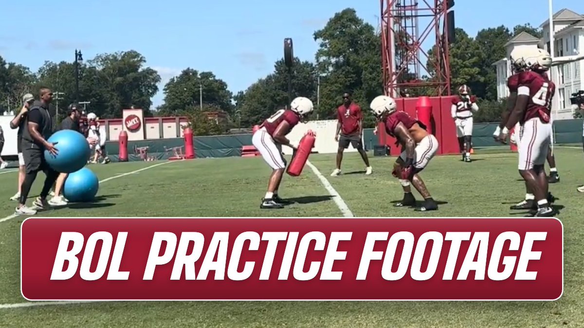 BOL_On3's tweet photo. 🚨 First day in full pads

Check out 10+ minutes of Alabama practice video from Day 6 of camp

📺 https://t.co/A7aUwSo2HN https://t.co/0v1LQ0m9wx