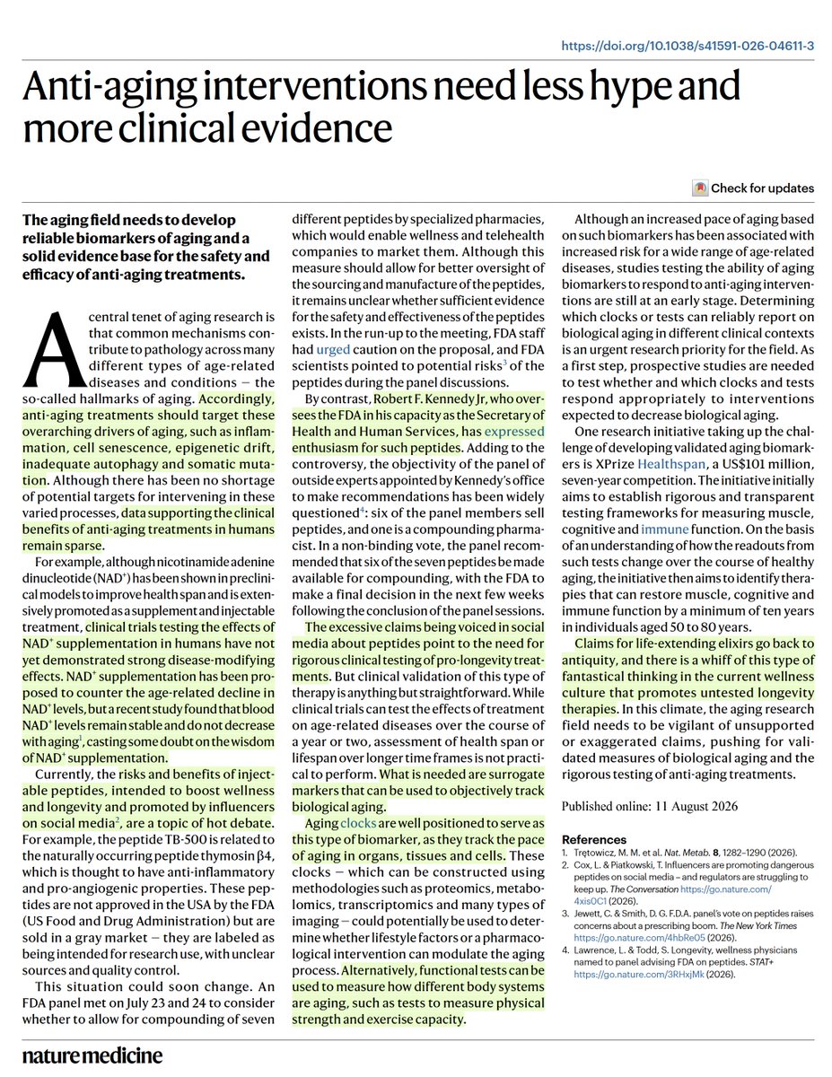 Thank u. About time someone said something. Seems like there are peptide and iv clinics popping up everywhere without large well organized studies and data.