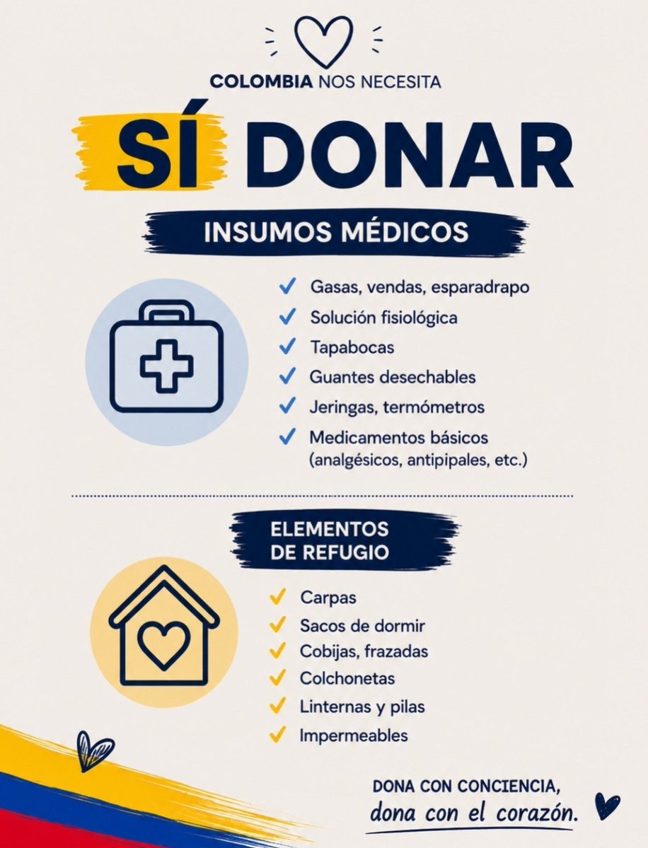 Moon_tae07's tweet photo. Porfavor tener presente esta información, cualquier ayuda es bien recibida y apreciada pero aún mejor si son insumos que realmente se necesitan.

Alimentos no perecederos, preferiblemente nada cocinado y elemento tanto de higiene como médicos y cobijas, colchonetas, ropa... y obviamente económico a los canales oficiales de Cruz Roja o Banco de Alimentos no a políticos!!