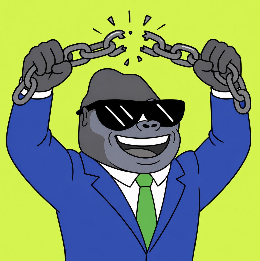 ultiape's tweet photo. $APES really took its time to be here. WSB to wall street to Robinhood chain? still here 🦍💪🏼 https://t.co/0Jx3IMMC0e