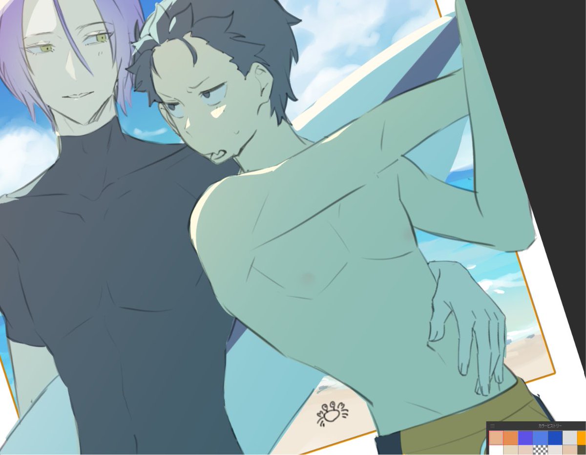 atuuuuuuuu888's tweet photo. 上げるものが無さすぎるので海のユリスバwip https://t.co/6AcXLI3kjU