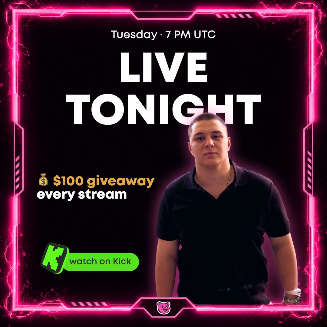 rakebitcom's tweet photo. 🔴 LIVE TONIGHT - Solpuska 🐻

🕖 LIVE TONIGHT - Solpuska 100 giveaway every stream 💸
Tune in. Get paid. Easy 😏

https://t.co/lFohWjAMFh https://t.co/X8HEmbgeZ8
