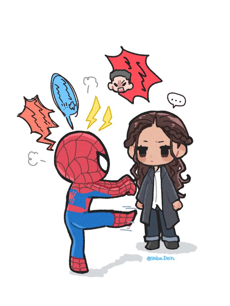 saba_Dein's tweet photo. ピーターとフランクがわちゃわちゃしてるときのこの間抜けキック可愛かった
#SpiderManBrandNewDay  #SpiderMan https://t.co/VolnaGeZeO