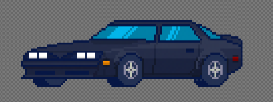 Volticfist's tweet photo. Aqui traigo porfin un coche nuevo al juego, el Pontiac Trans Am, en el juego el Phoenix Blackbird, este me ha costado bastante, no estoy muy familiarizado con los muscle cars, pido perdon si se ve algo raro🥲.
#pixelart #IndieDev #GameDev #WIP https://t.co/gzFgzwjFEB