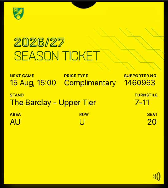 NorwichCityHelp's tweet photo. 🚨 SEASON TICKET REMINDER

Please ensure that you have downloaded your 2026/27 digital Season Ticket ahead of Saturday. Old digital season tickets from last season will not work. 

You can access this from your account (https://t.co/q7HttpjUZ0) under the header 'Season Tickets' https://t.co/kOXyXleHnZ