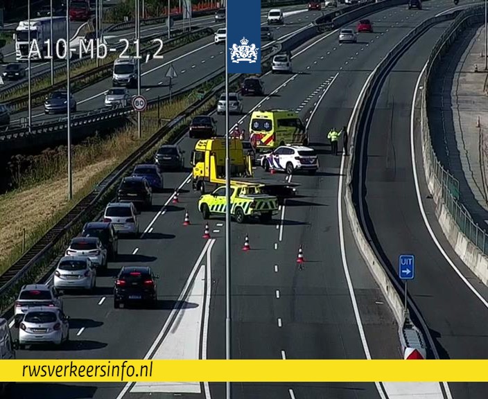 A10 dicht bij Knooppunt De Nieuwe Meer