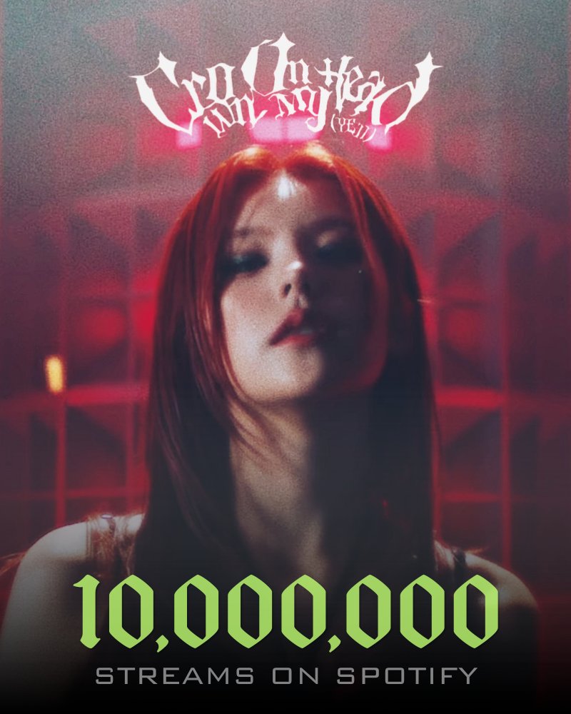 yeji_news's tweet photo. #10MstreamsforCOMH #예지 #옞덩봤덩

YEJI's 'Crown On My Head' has officially surpassed 10,000,000 (10M) streams on Spotify! 🔥

👑 The most streamed and first ITZY solo track to reach the 10M milestone!
👑 Fun fact: YEJI's COMH stage during the Seoul BTB Tour was the deal-maker for her solo debut!
👑 YEJI participated in writing the lyrics and composition of the track together with the *Galactika team!