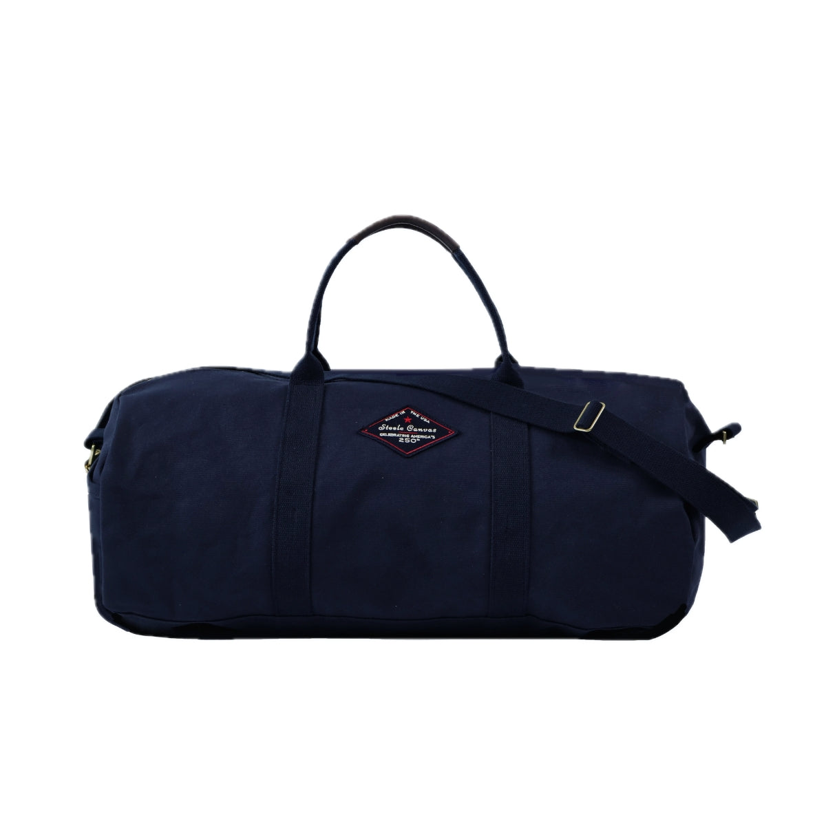 AMERICANAGECKO's tweet photo. Steele Canvas marks America’s 250th with eight pieces in midnight-navy canvas. Leather and brass stay product-specific: Duffle, Weekender and Dopp Kit only; the two totes use webbing handles.

https://t.co/PIKFaHsRSu

Images: Steele Canvas https://t.co/kC0Rqcaz54