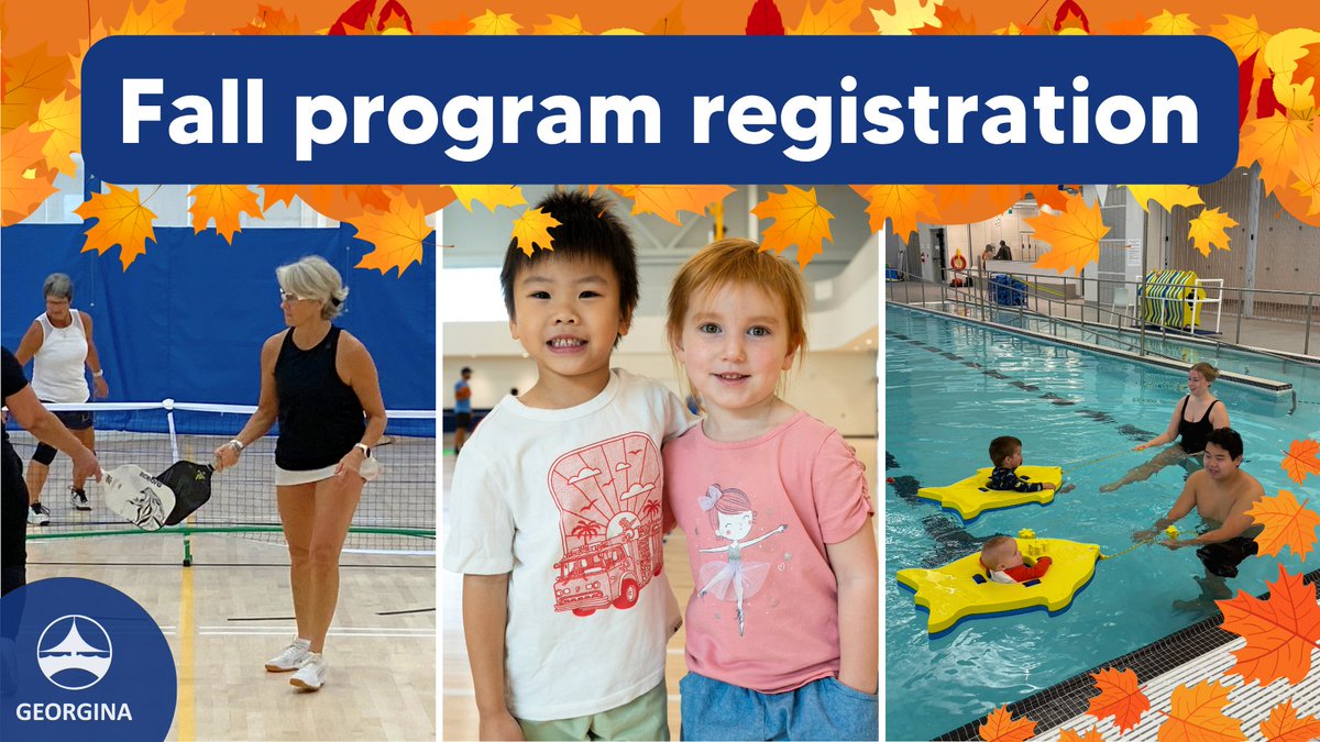 georginatown's tweet photo. Fall recreation &amp; culture registration opens Aug. 18 at 8:30 a.m. for residents &amp; Aug. 25 for non-residents. Get ready by checking your account, resetting your password if needed &amp; saving favourites to your Wish List. More: https://t.co/Xy0ITXoVxK. https://t.co/9VEiK4GlKB