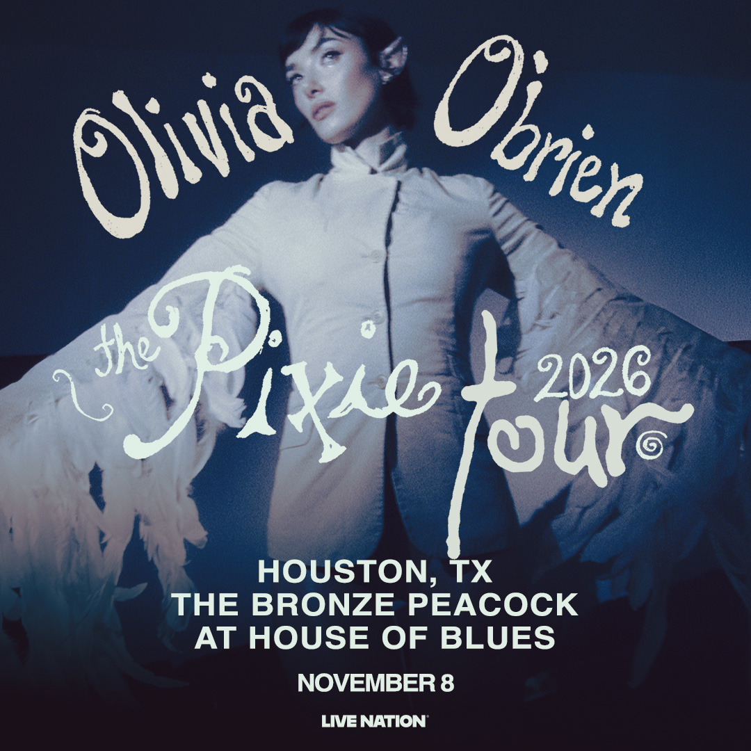 HOBHouston's tweet photo. JUST ANNOUNCED! 🧚‍♀️
Olivia O'Brien - The Pixie Tour at The Bronze Peacock at House of Blues Houston on November 8th. ✨

💿 On Sale: Fri, 8/14 @ 10AM
🎟️ https://t.co/zt1c5sAVXr https://t.co/zv6dHLT2D9