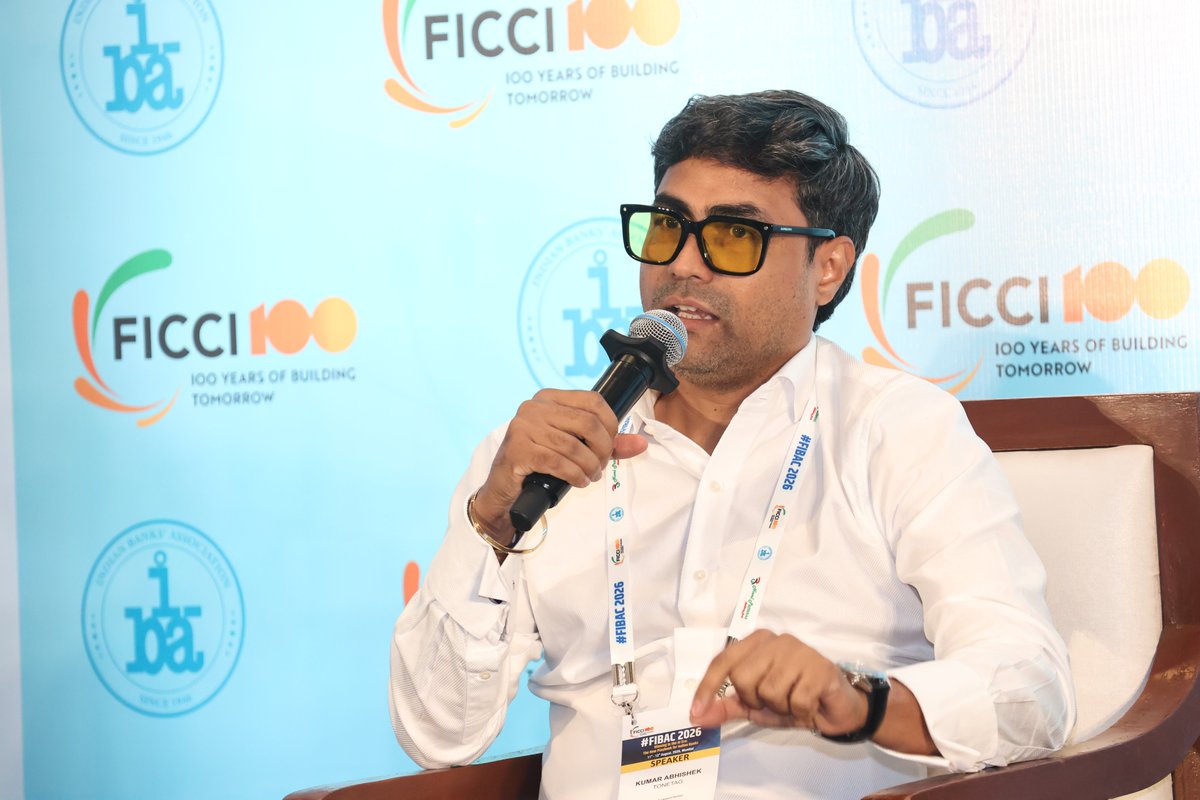ficci_india's tweet photo. AI’s most meaningful impact on MSME finance may come from creating data symmetry by making relevant financial information available in a form that small businesses can easily understand and use. Better information can improve credit access, enable faster lending decisions and support stronger business growth across the MSME ecosystem: Mr Kumar Abhishek, Founder & CEO, @tonetag