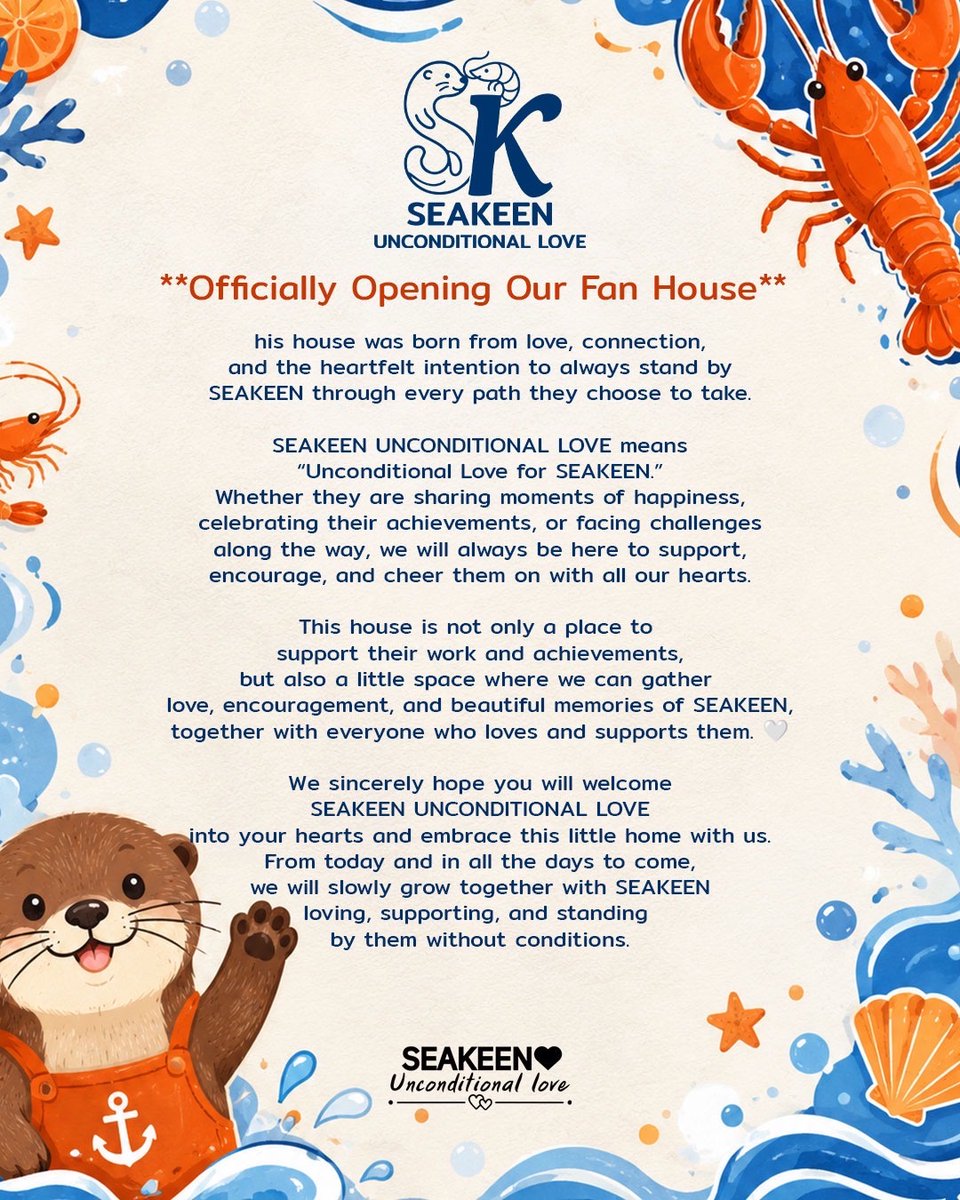 seakeen_TH's tweet photo. 🏡💙 OFFICIALLY OPEN🧡
ยินดีต้อนรับสู่ SEAKEEN UNCONDITIONAL LOVE  บ้านที่สร้างขึ้นจาก “ความรักที่ไม่มีเงื่อนไข” ต่อซีคีน

จากวันนี้และทุกเส้นทางต่อจากนี้ เราจะคอยซัพพอร์ต เติบโต และเดินไปพร้อมกับซีคีนเสมอ 💙🧡

WELCOME TO บ้านเลิฟ 🏡💕
backup: @seakeenth_2

#SEAKEENUNCONDITIONALLOVE  #บ้านเลิฟของซีคีน 
♡ #sea_ta_lay | #keenkeno ♡ 
✧ ꒰ #seakeen | #ซีคีน ꒱ ✧