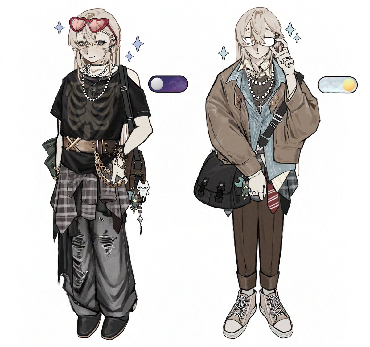 doof_ish's tweet photo. day mode and night mode
except it's e-boy or nerdboy https://t.co/DBQvuFMaRf