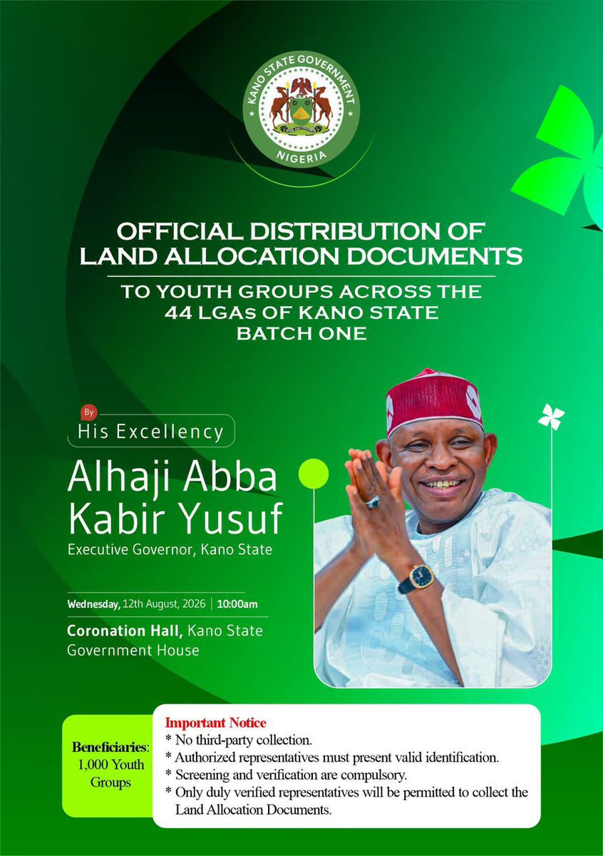 sulaiman_muhmd's tweet photo. First batch Distribution  of land allocation document.  to youth groups across the 44 LGAs of kano state.

#AbbaIsWorking https://t.co/2MyX12biBv