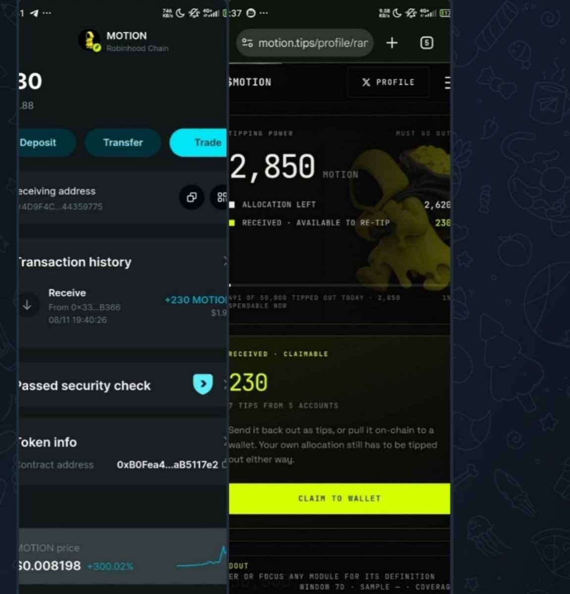 Yusup729's tweet photo. Alpha instan selalu layak untuk diperiksa! 👀
Senyum besar untuk @motiontip dan @tipmotion atas airdrop-nya.
Saya percaya meta yapping masih punya masa depan di era Robinhood? Mari mulai diskusinya! 👇 https://t.co/Uwkjeqbs7j