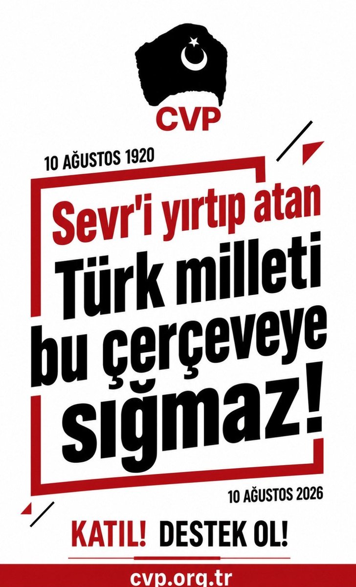 cvpistanbul's tweet photo. Meclis’te kabul edilen bölücü Çerçeve Yasa, Türk milletinin birliğine ve Cumhuriyet’in temel değerlerine karşı atılmış en tehlikeli adımdır.

Cumhuriyetçi Vatanseverler Partisi olarak bu dayatmanın karşısında mücadelemizi büyüteceğiz!

Türkiye’nin geleceğine sahip çıkmak isteyen herkesi Cumhuriyetçi Vatanseverler Partisi’ne üye olmaya, Türk milletinin ortak mücadelesine güç vermeye ve destek olmaya çağırıyoruz.

Üye olmak için: https://t.co/a6xxiWSzY9

Bağış Bilgileri
Banka Adı: Ziraat Bankası
Alıcı: Cumhuriyetçi Vatanseverler Partisi

Türk Lirası (TL) için
IBAN: TR11 0001 0009 1998 0216 7450 01