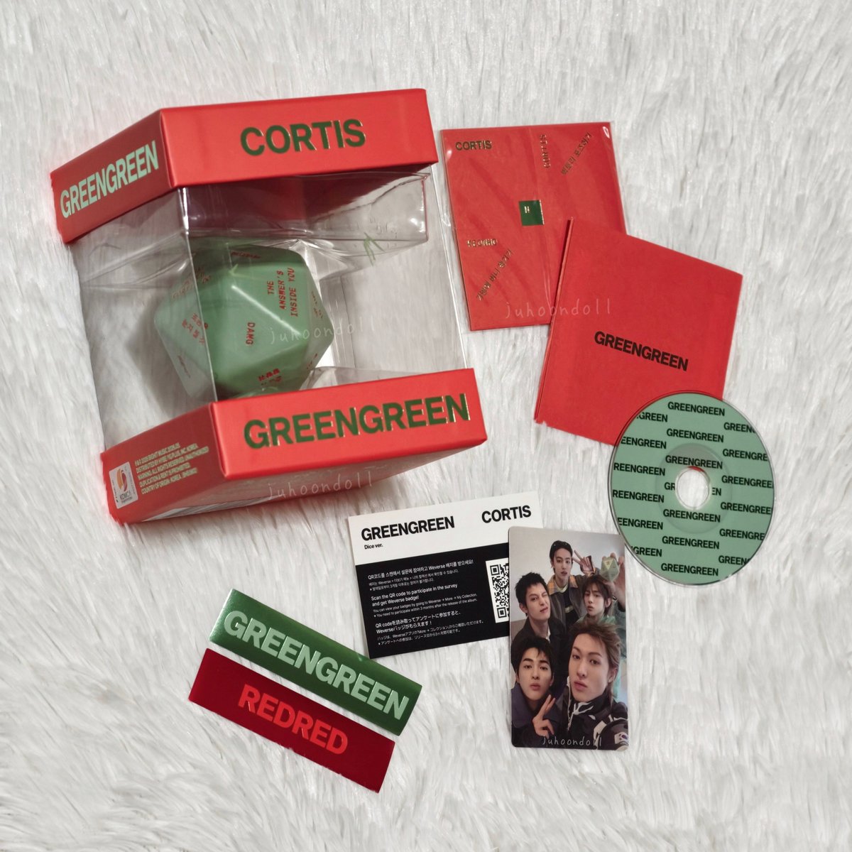juhoondoll's tweet photo. ✧˖*°࿐ cortis anniversary giveaway by @juhoondoll

𓈀 1 winner of greengreen dice unsealed
(w/ group pc, stickers, origami paper, unscanned qr &amp; mini cd)

mechanics : 
♡ like + rt  
♡ mbf
♡ ph 🇵🇭 coer only 

ends on 8/18 .ᐟ

#cortis #coer #coertwt https://t.co/CvruKWINpY