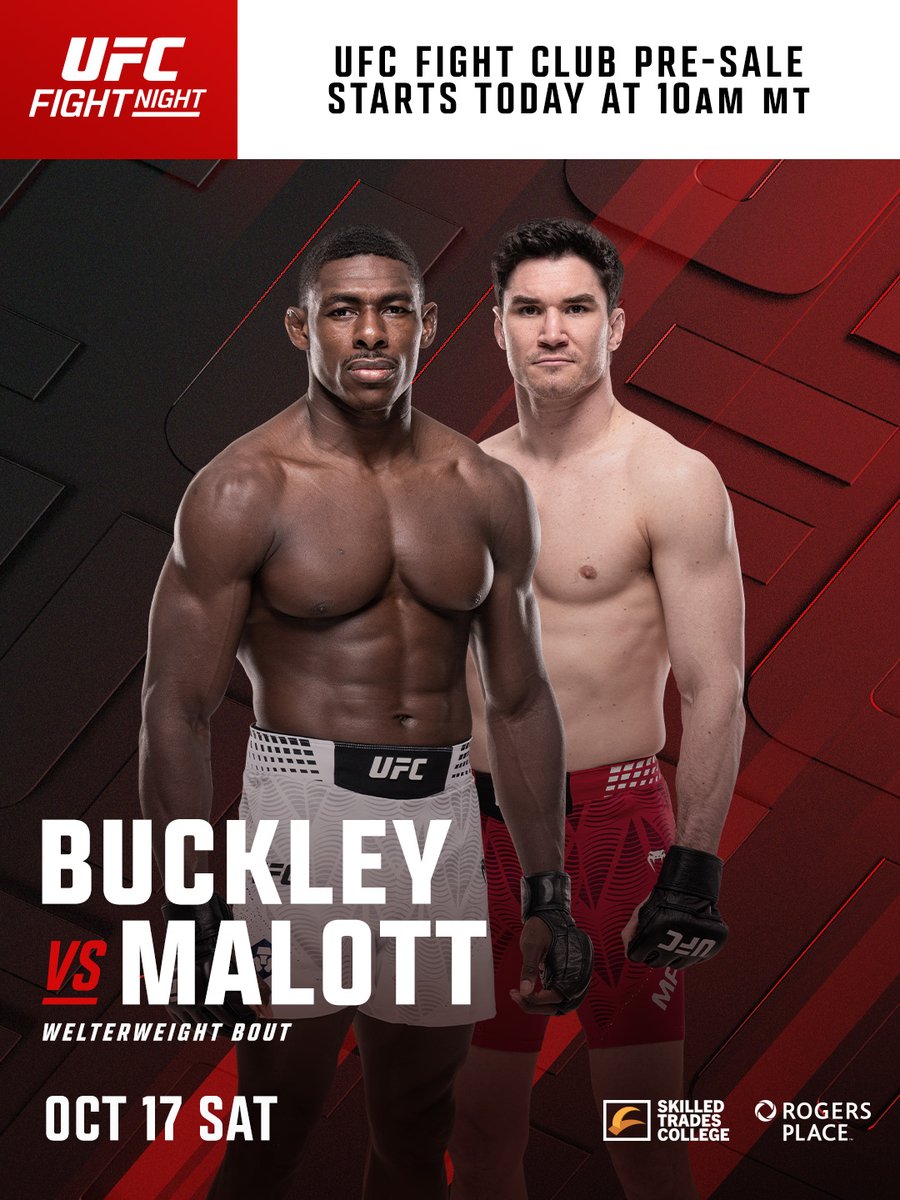 ufc's tweet photo. UFC Fight Club Pre-Sale is now live for #UFCEdmonton!
Get Tickets here: https://t.co/wGT70sMl3K https://t.co/luG28vYR5a