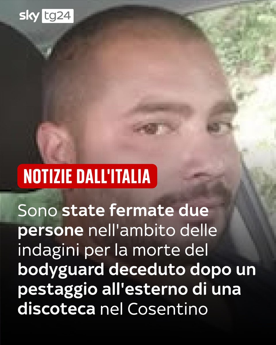 SkyTG24's tweet photo. Le due persone sottoposte a fermo sarebbero state individuate grazie alle immagini di videosorveglianza. I due fermati, individuati da polizia e carabinieri a Belvedere Marittimo, sono fratelli, originari del luogo ma vivono e lavorano all'estero, pur tornando periodicamente nel paese in cui sono nati. In queste ore verranno sentiti dal procuratore della Repubblica di Paola, Domenico Fiordalisi, per una valutazione più dettagliata della loro posizione in merito all'indagine aperta per il reato di omicidio che, secondo quanto trapelato, risulterebbe aggravato dai futili motivi.

➡️ https://t.co/CeNSR7k0SP
