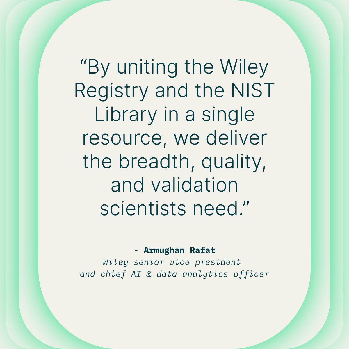 wileyinresearch's tweet photo. We’ve united two of the most trusted names in mass spectrometry, the Wiley Registry and the NIST EI Mass Spectral Library, into one integrated collection. 

The 2026 edition adds tens of thousands of newly validated compounds, bringing the total to more than 1.2 million EI mass spectra for faster, more confident compound identification. Built for pharmaceutical, environmental, and forensic labs worldwide.
 
Explore the Wiley Registry/NIST Mass Spectral Library 2026 → https://t.co/l4vZLnQF3s
 
#MassSpectrometry #GCMS #AnalyticalChemistry
