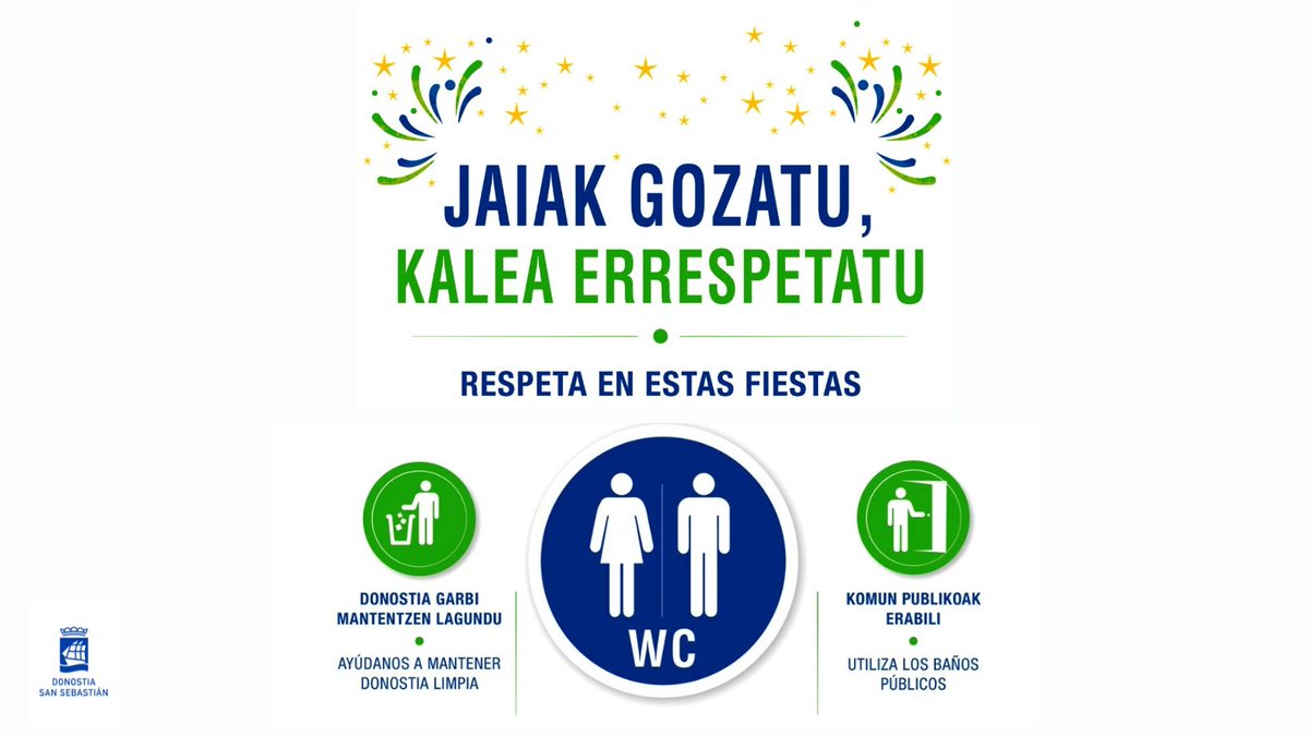 Ayto_SS's tweet photo. “Disfruta de las fiestas, respeta la calle”

#donostia #sansebastian #InfoDSS https://t.co/XqBWQqwGo3