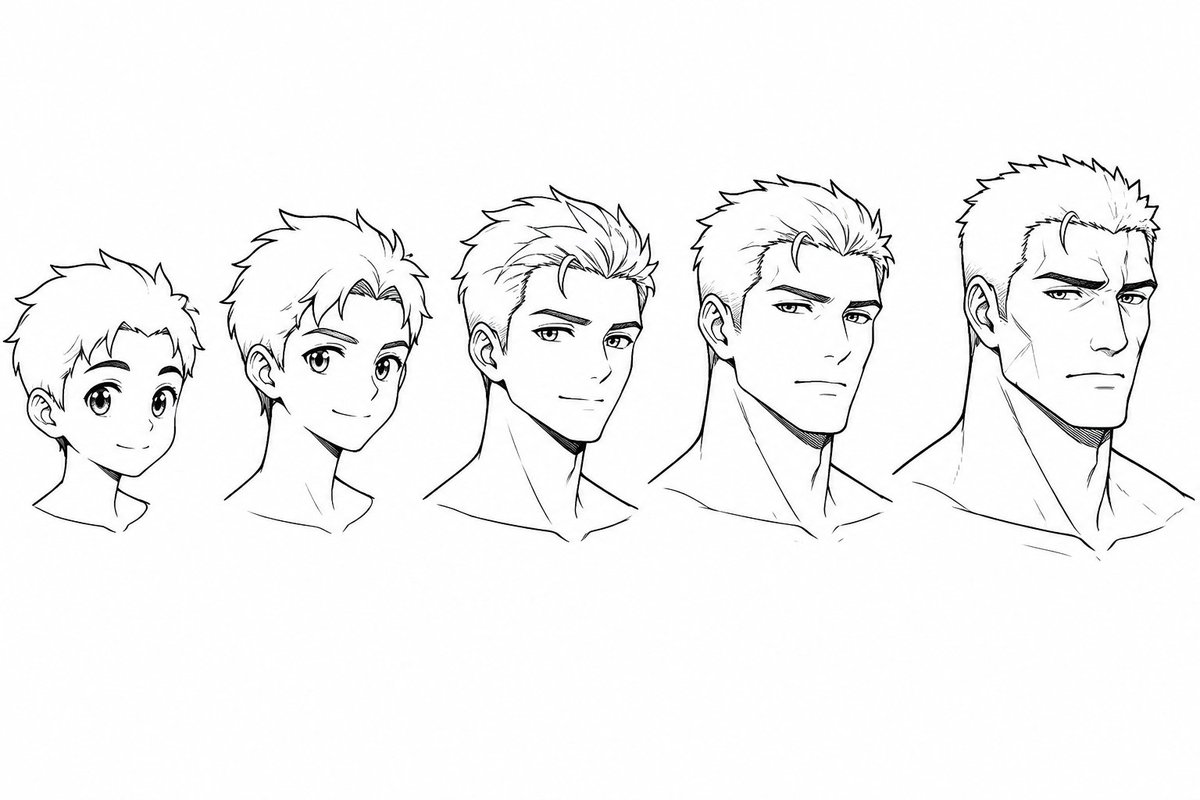 LumiCanvass's tweet photo. Same character, different age. https://t.co/ECQiXIakLz