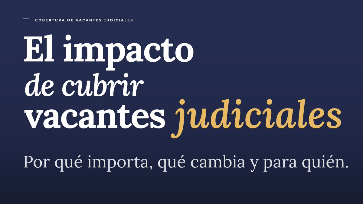 MinJusticia_Ar's tweet photo. EL IMPACTO DE CUBRIR VACANTES JUDICIALES

La inacción ante las vacantes judiciales impacta de lleno en el sistema, cada juzgado sin titular genera demoras y costos tangibles para el ciudadano.

Cuando faltan jueces, fiscales o defensores la justicia se vuelve lenta. https://t.co/TFAV0Y1tIs