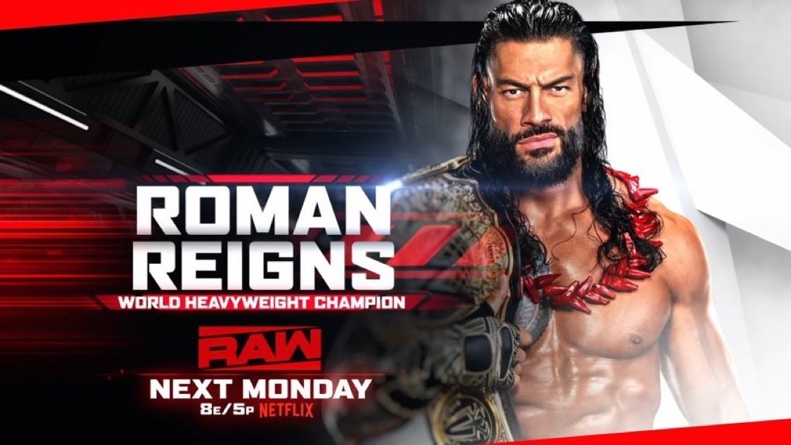 game_on32205's tweet photo. Roman Reigns returns to next Raw week

▫️the Mexico City tournament will continue 
▫️his issues with LA Knight could continue
▫️he’ll be greeted with The Bloodline return of Solo Sikoa https://t.co/PrY8DuStW9