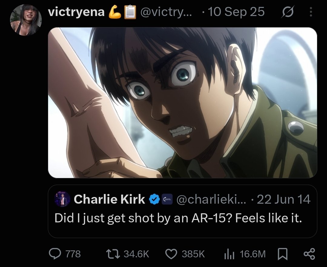victryena's tweet photo. #they actually tried getting me fired from my job over this tweet and i ended up having to explain attack on titan lore to human resources https://t.co/84fJe0UNU6