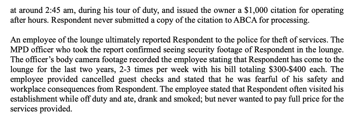 maustermuhle's tweet photo. Interesting: A D.C. liquor license inspector has been fined $6,000 for refusing to pay his tab at a local lounge and threatening to have the place inspected and fined if his bill wasn't reduced or forgiven. When a complaint was lodged with ABCA, he inspected and cited the lounge. https://t.co/HoxuOhw3WQ