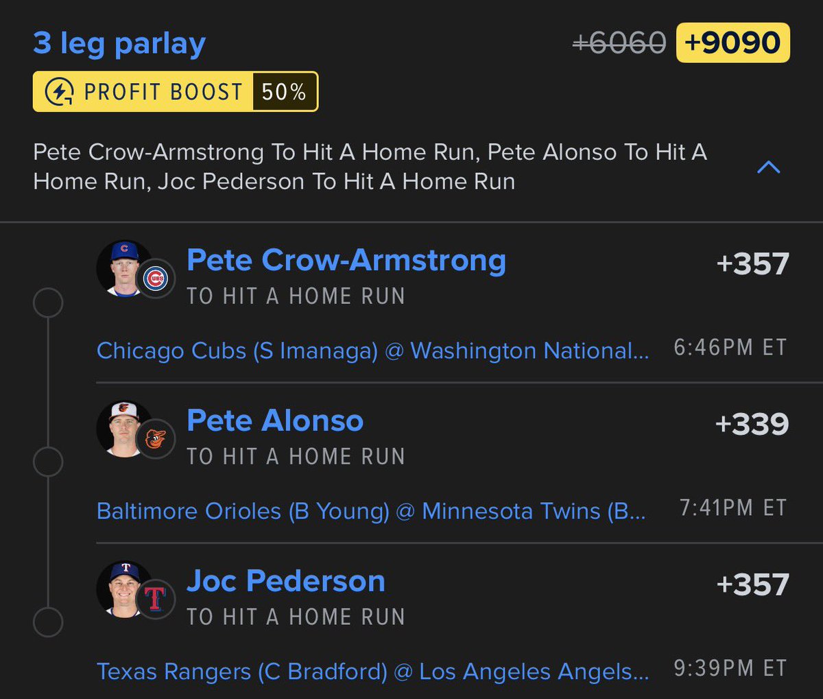 rudebets's tweet photo. 💎MLB HOME RUN SLIP💎

😈Twitch Community Lay

Pete x Pete x Son of Pete https://t.co/djHt5kmQ8R