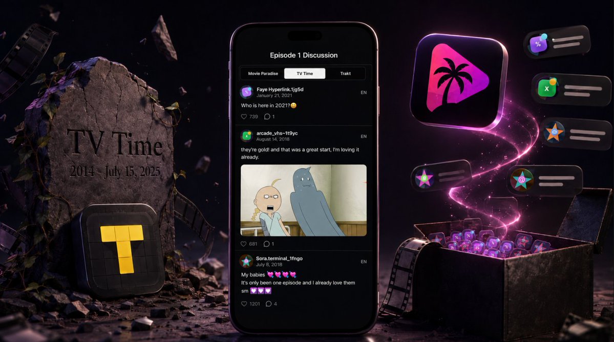 MovieParadise_'s tweet photo. Still think this is the coolest thing in the app.

The old TV Time comments, on the episode they were written about, years later. https://t.co/SXDNtcyFG0