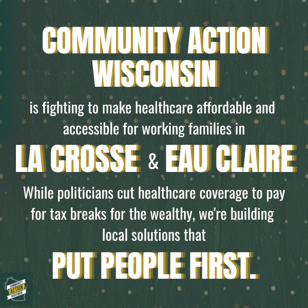 CommunityActWI's tweet photo. Healthcare costs are forcing Wisconsin families to delay care, stretch budgets, and make impossible choices.

We can do better by listening to communities and building local solutions that put people first.

Join us: https://t.co/FgFFSoemEu https://t.co/L1UVKiQzYO