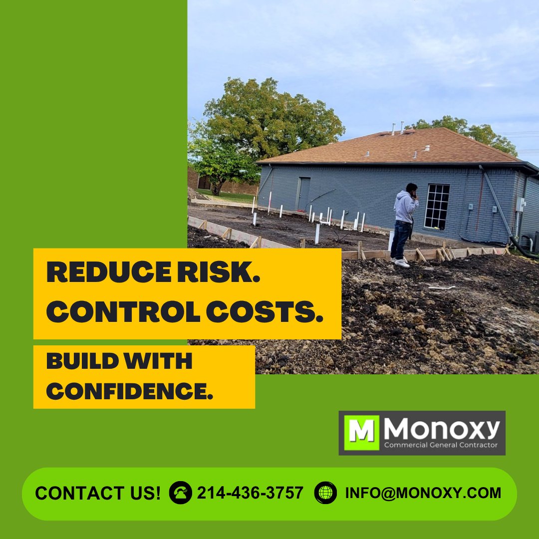 Monoxy3's tweet photo. Build with confidence from the very beginning. ๐๏ธ Our comprehensive pre-construction services help evaluate site conditions, control costs, establish realistic timelines, coordinate contractors & reduce unexpected risks before construction begins.
#PreConstruction #CostPlanning https://t.co/JnjcIcJ2M5