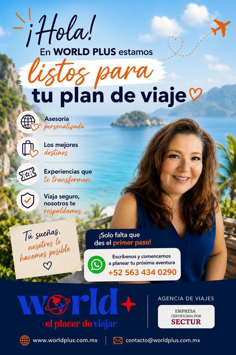 mpvikyng's tweet photo. #elplacerdeviajar
contacto@worldplus.com.mx https://t.co/we5J2mrMeW
