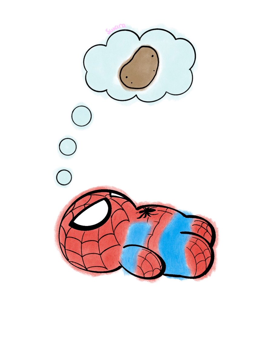asapswara's tweet photo. 💭🥔 

#spiderman #spidermanbrandnewday https://t.co/saNVMyuo9r