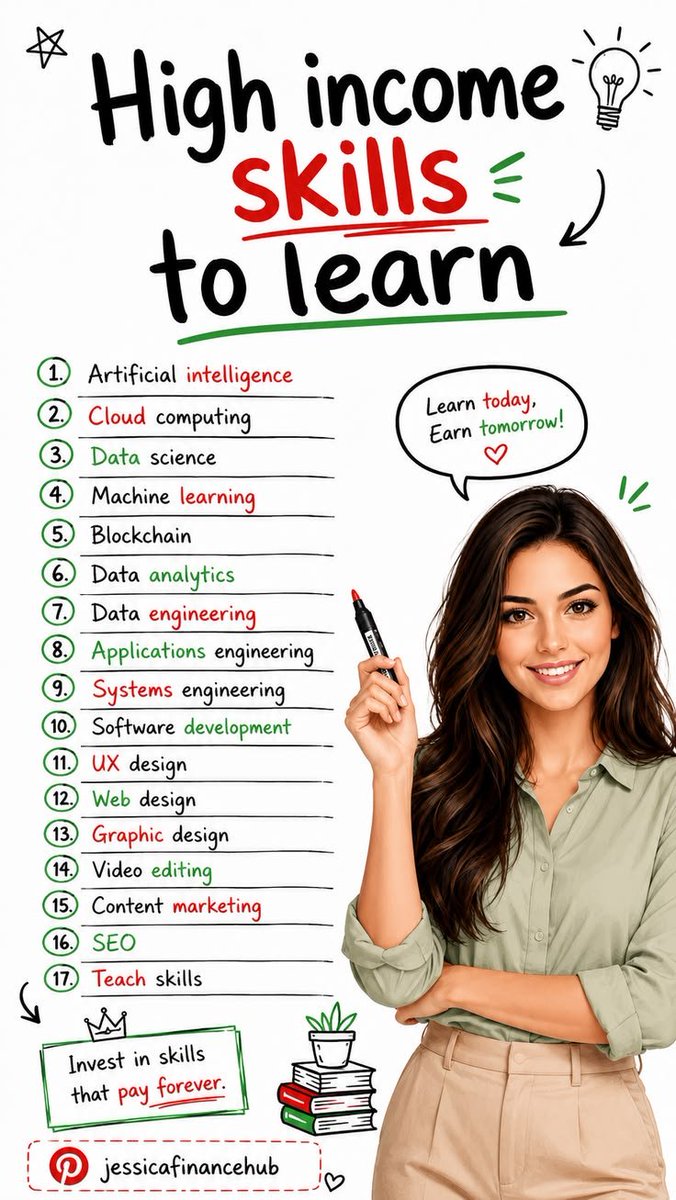 roufXguru's tweet photo. 🚀 Your future income depends on your skills. Start learning AI, Data, Cloud &amp; Digital Skills today. 💡📈
#AI #FutureSkills #Tech #DigitalSkills #CareerAdvice 👉 Follow @Roufxguru for more AI tools, tips, and daily updates. https://t.co/YLWCe0348n