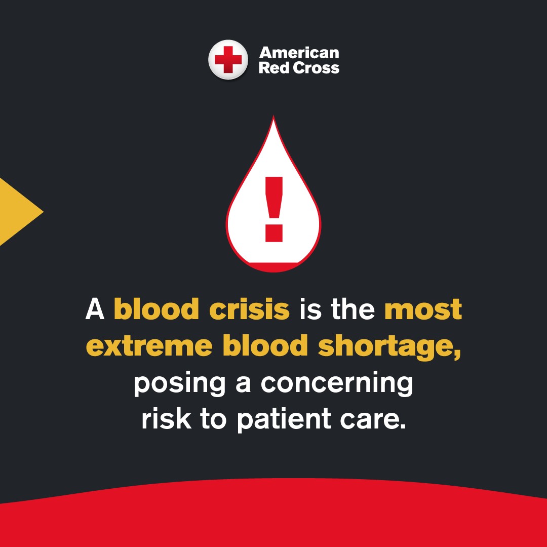 RedCrossSC's tweet photo. Hospital needs are exceeding blood donations, risking patient care. All blood types are needed, and the situation is especially dire for type O blood. Don't wait — donate now: https://t.co/qROhRwe7YG https://t.co/k9FqpNB4X8