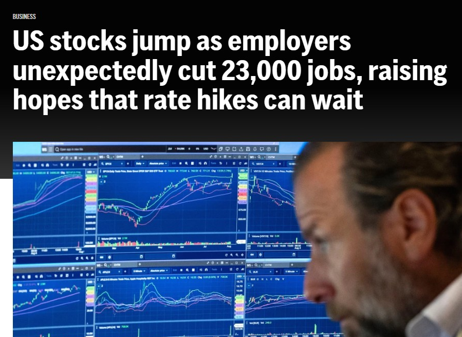FightForAUnion's tweet photo. Layoffs used to be the last resort. Headlines like this show why they’re all too common. Instead of a sign of distress, companies now use layoffs to juice their stock price. Layoffs have become a profit center. We’re all disposable if it gets them a 1% bump in share price. https://t.co/bWhAmmqb3A