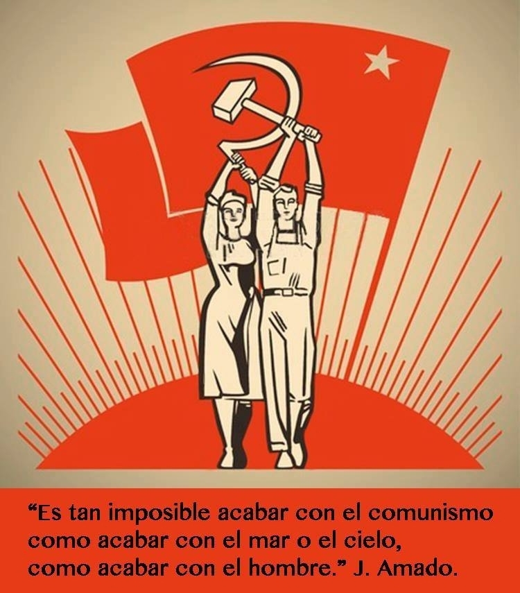 Francis49146726's tweet photo. "Es tan imposible acabar con el comunismo como acabar con el mar o el cielo, como acabar con el hombre". 

Jorge Amado, escritor comunista brasileño. https://t.co/gbxxwD0JIH