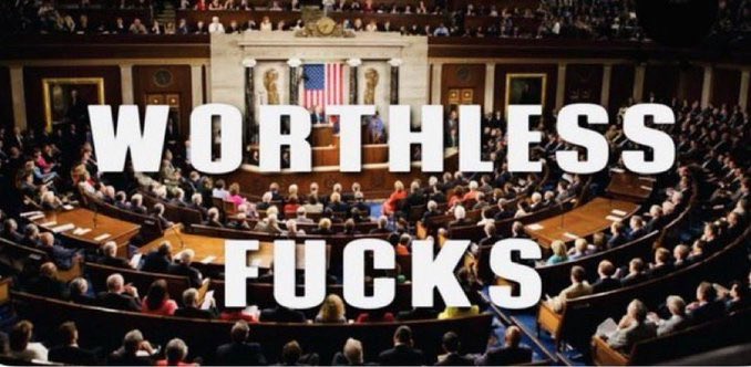 realQ17patriots's tweet photo. Worst Congress in History
Posting about them is a waste of time
They  do  NOT care
They still get paid.
NO ONE GOP MEMBER CALLED FOR THUNE'S REMOVAL.
THEY ARE WAITING OUT TRUMP'S TERM https://t.co/j1hpD44QeW