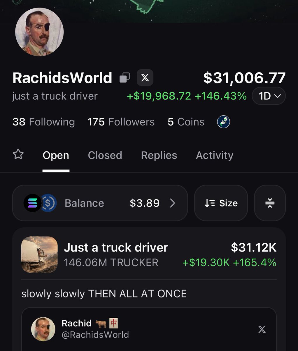 truckeronchain's tweet photo. Just a truck driver with a $100 dev buy on the @Pumpfun app.

already airdropped $6k (at current prices) worth of $TRUCKER to bagworkers, truckers + blue collar workers IRL that aren’t into crypto. (they’re all UP)

already burnt 2k $ANSEM tokens.

acquired 14% supply.

this supply WILL be worth millions of dollars and i will give it ALL away.

Showing the world what’s possible in crypto.

I’M JUST A TRUCK DRIVER.

$TRUCKER MODE 🚛💨